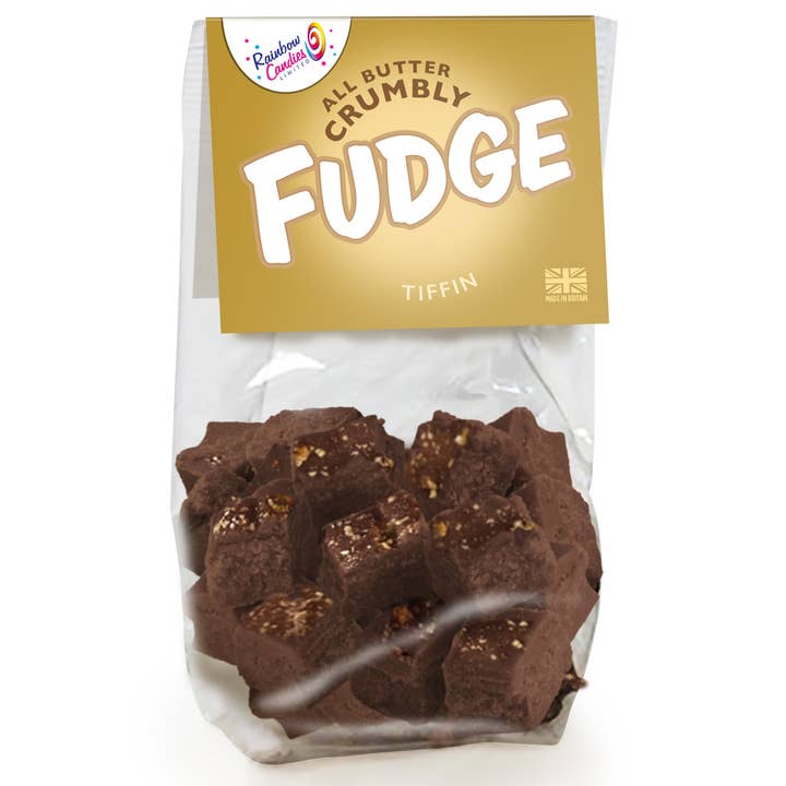 All Butter Tiffin Crumbly Fudge Bag. for wholesale by Rainbow Candies