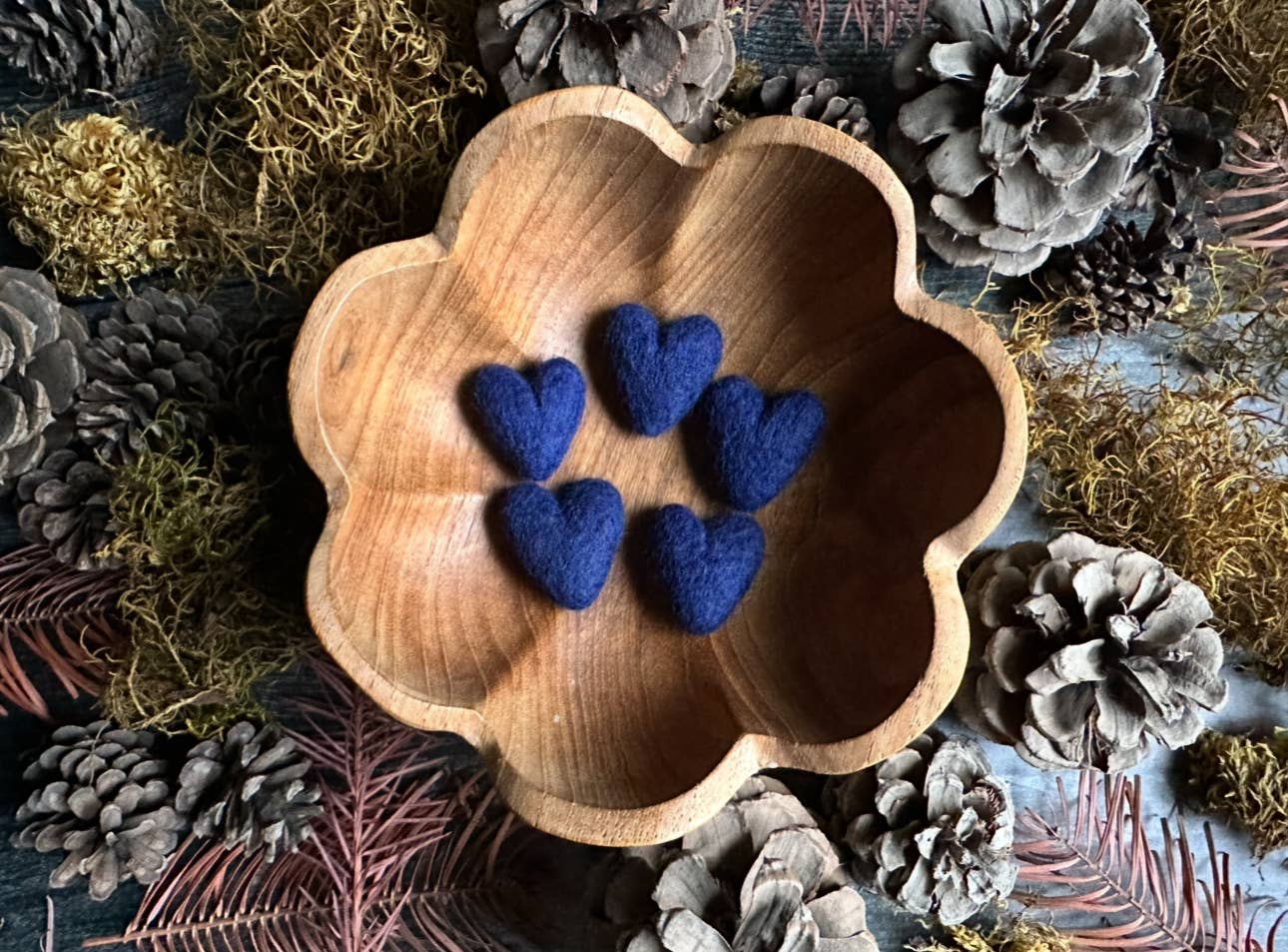House of Moss - Wholesale Decorative Tabletop Object - Wool Heart | Felted Wool Mini Decor | 23 Colors22