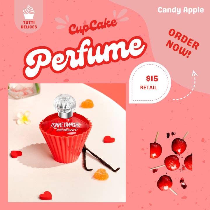 Tutti Délices - Distributed by Scents of Europe - Wholesale Perfume/Eau de Toilette - Candy Apple Cupcake Perfume 1.7 oz