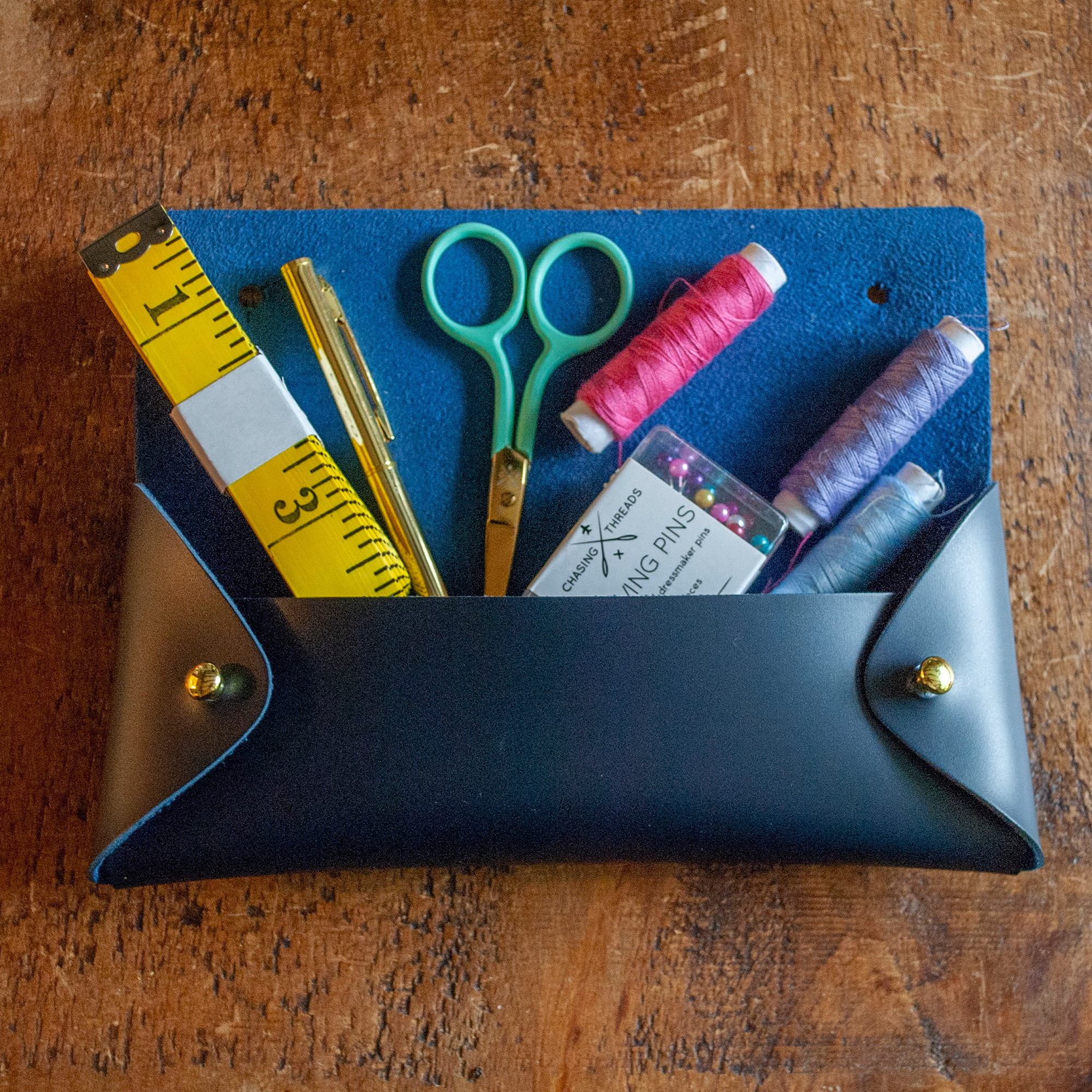 Chasing Threads - Wholesale DIY Craft Kit - Stitch Glasses / Pencil Case - Navy DIY cross stitch kit2