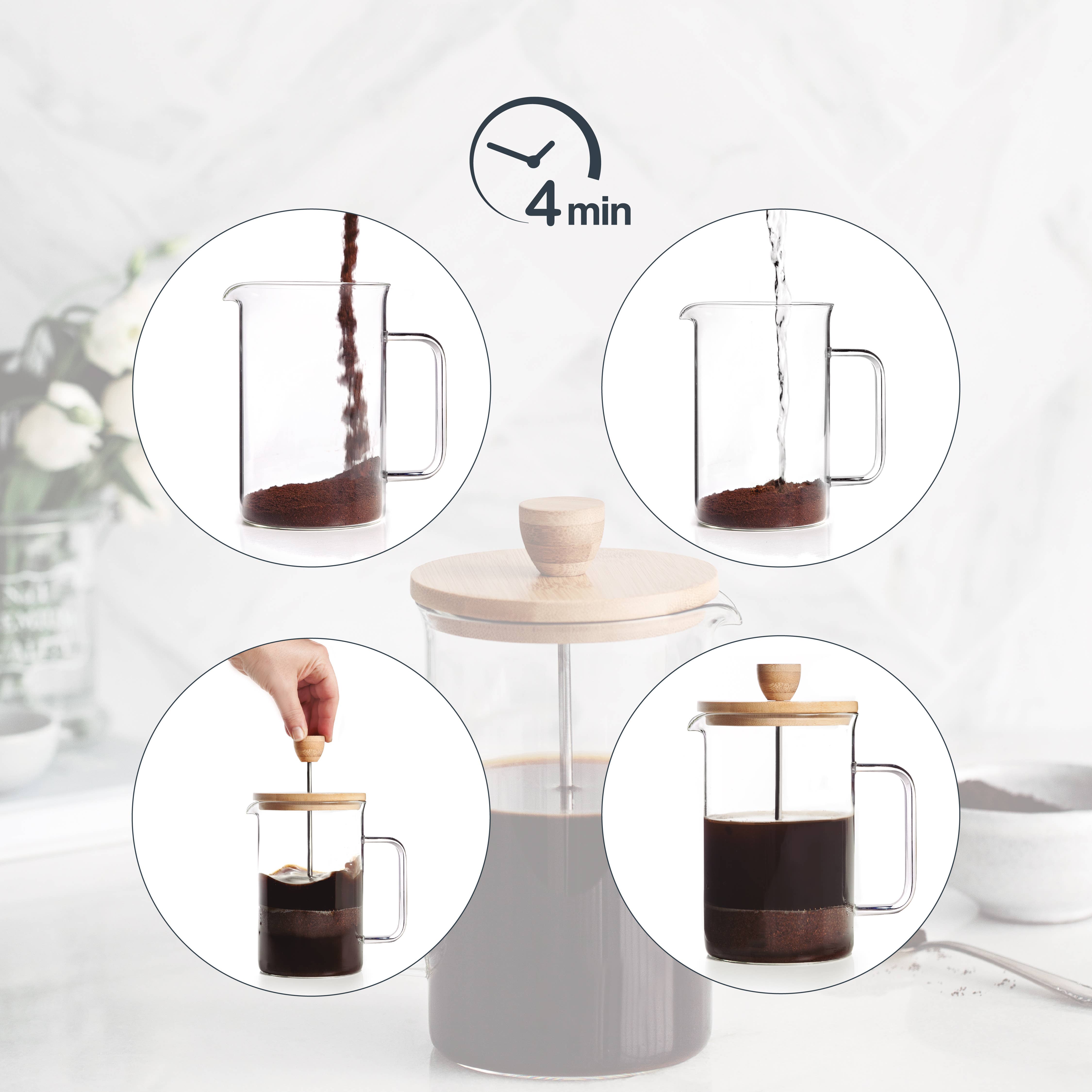 LACOR MENAJE PROFESIONAL S.L. - Vendita all'ingrosso Macchine per il caffè - Caffettiera a stantuffo in legno4