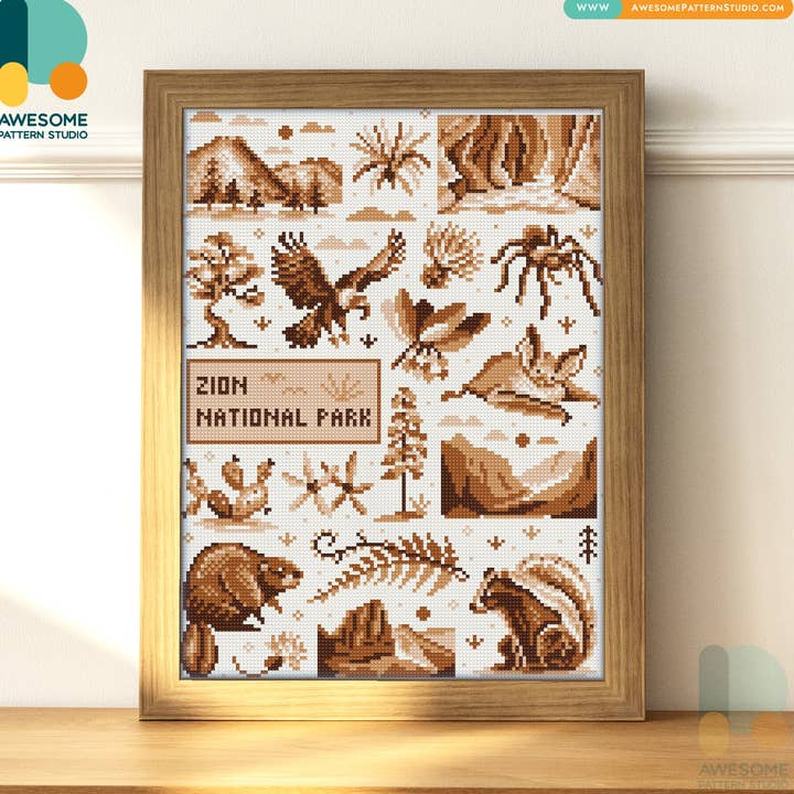 Parc national de Zion DS2769, Kit de peinture au diamant - 120x162 pour la vente par Awesome Pattern Studio