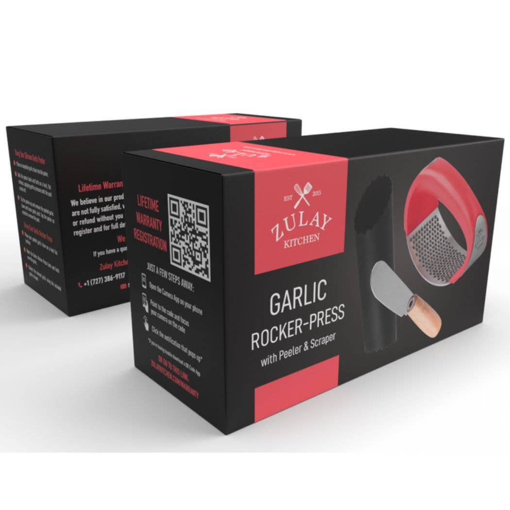 Zulay Kitchen – wholesale Kitchen tool/gadget – Garlic Press Rocker With Silicone Peeler & Scraper Set17