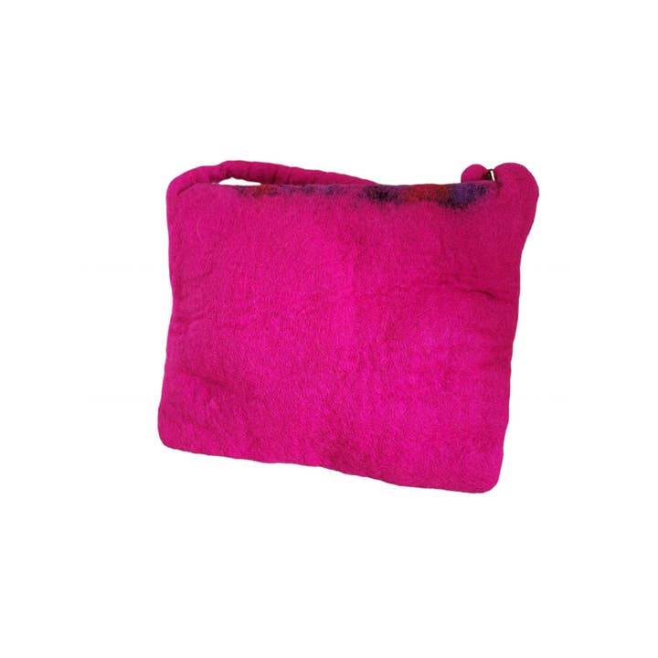 Evergreen Guardian Imports - Wholesale Crossbody Bag - Women's - BA653 Wool Felt Bag Small Leaf Feather