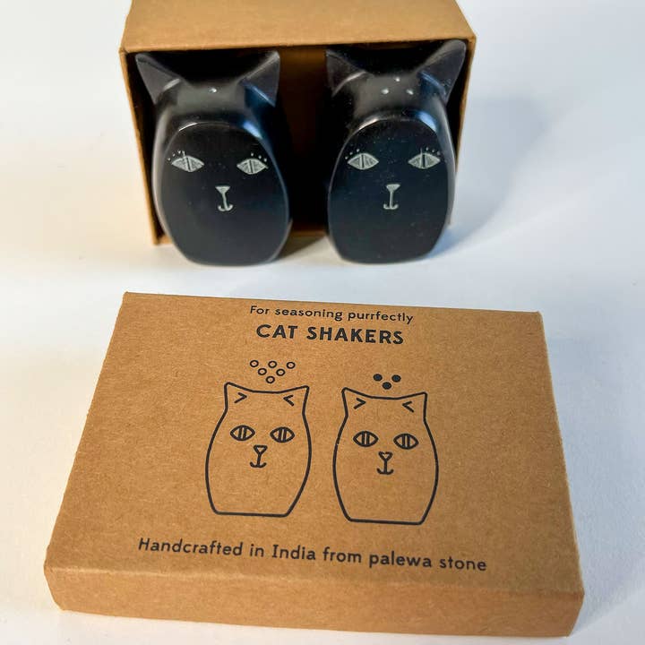 Ten Thousand Villages - Wholesale Salt & Pepper Shaker Set - Cat Salt & Pepper Shakers