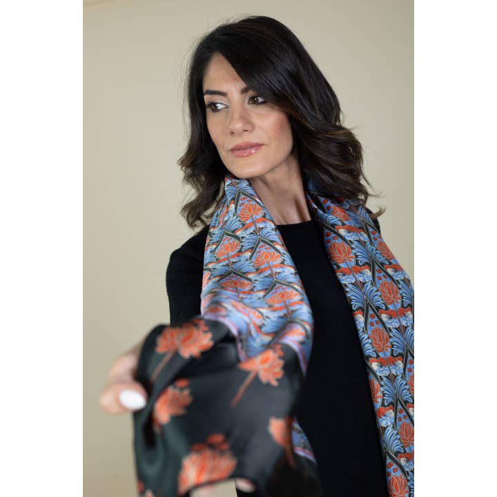 La Vie En Rose - C.I.D.A. s.r.l. - Wholesale Scarf - Women's - Liberty Patterned Hand Tasseled Stole3