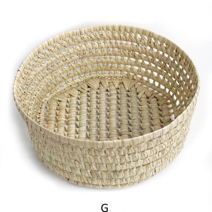 High crafty – wholesale Basket – Handcrafted Simple Round Basket – Natural Palm – Christmas 5
