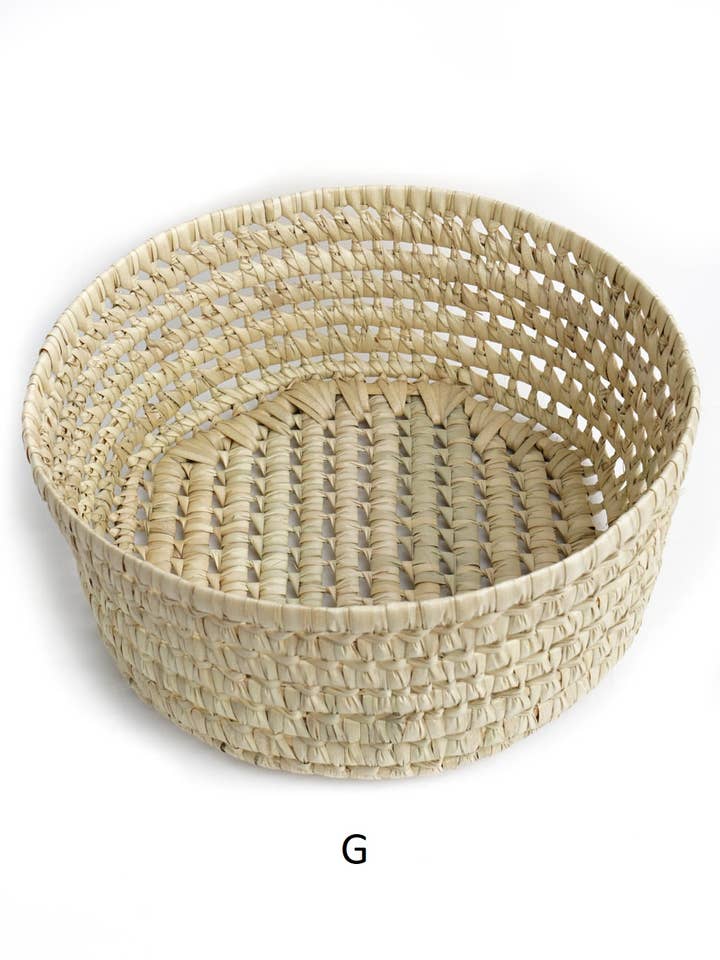 Simple Round Basket Palma Natural Special Baskets for wholesale by Logionline SLU