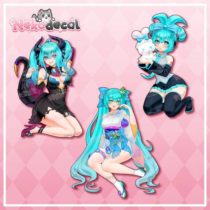 Nekodecal - Wholesale Sticker - Pretty Miku Stickers