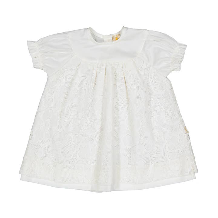 Vestido de algodão para menina com renda por atacado de Filobio