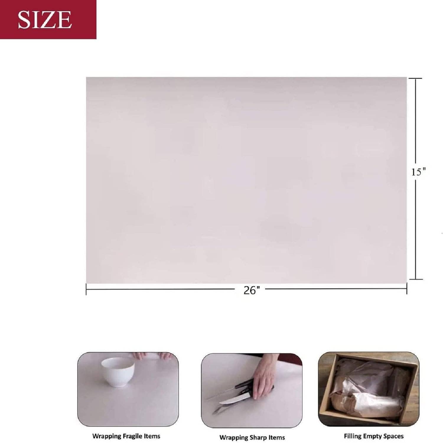 UTN LLC - Wholesale Wrapping Paper Roll - Packing Paper – 70 Sheets, 26"x15", Newsprint, Box Filler1