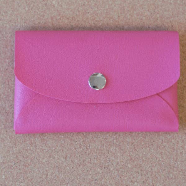 Mini Clutch Faux Leather Pouch in Azalea Pink for wholesale by Lucky Cat
