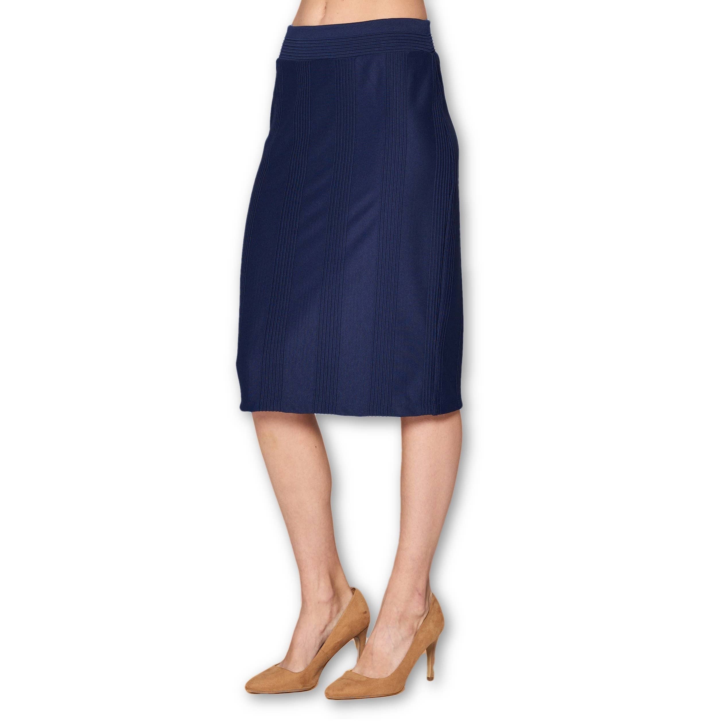 LKLUV – Großhandel Rock – Damen – Hergestellt in den USA — Stretch-Bleistiftrock mit hoher Taille1