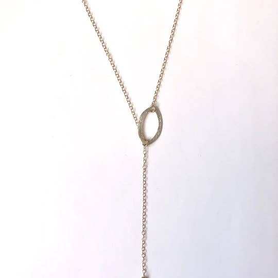 Zierliche ovale Lariat Halskette für den Großhandel von Mary Garrett Jewelry