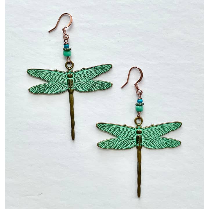Dragonfly Earring: glass for wholesale by Spirit Shack