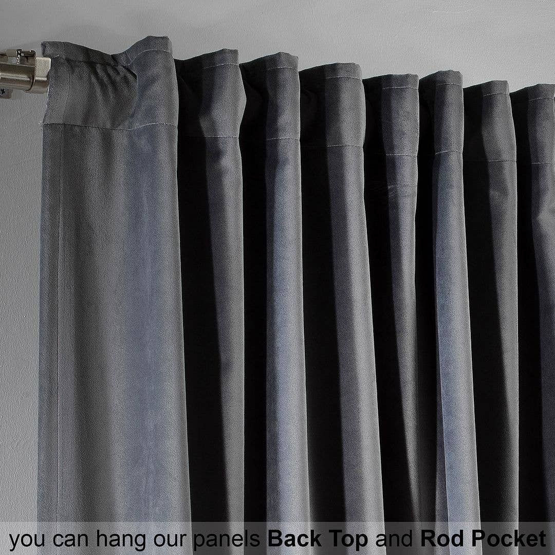 Bes Home Design – Engroshandel Gardin – 100 tommer brede og ekstra lange matterede fløjlsgardiner i specialmål32