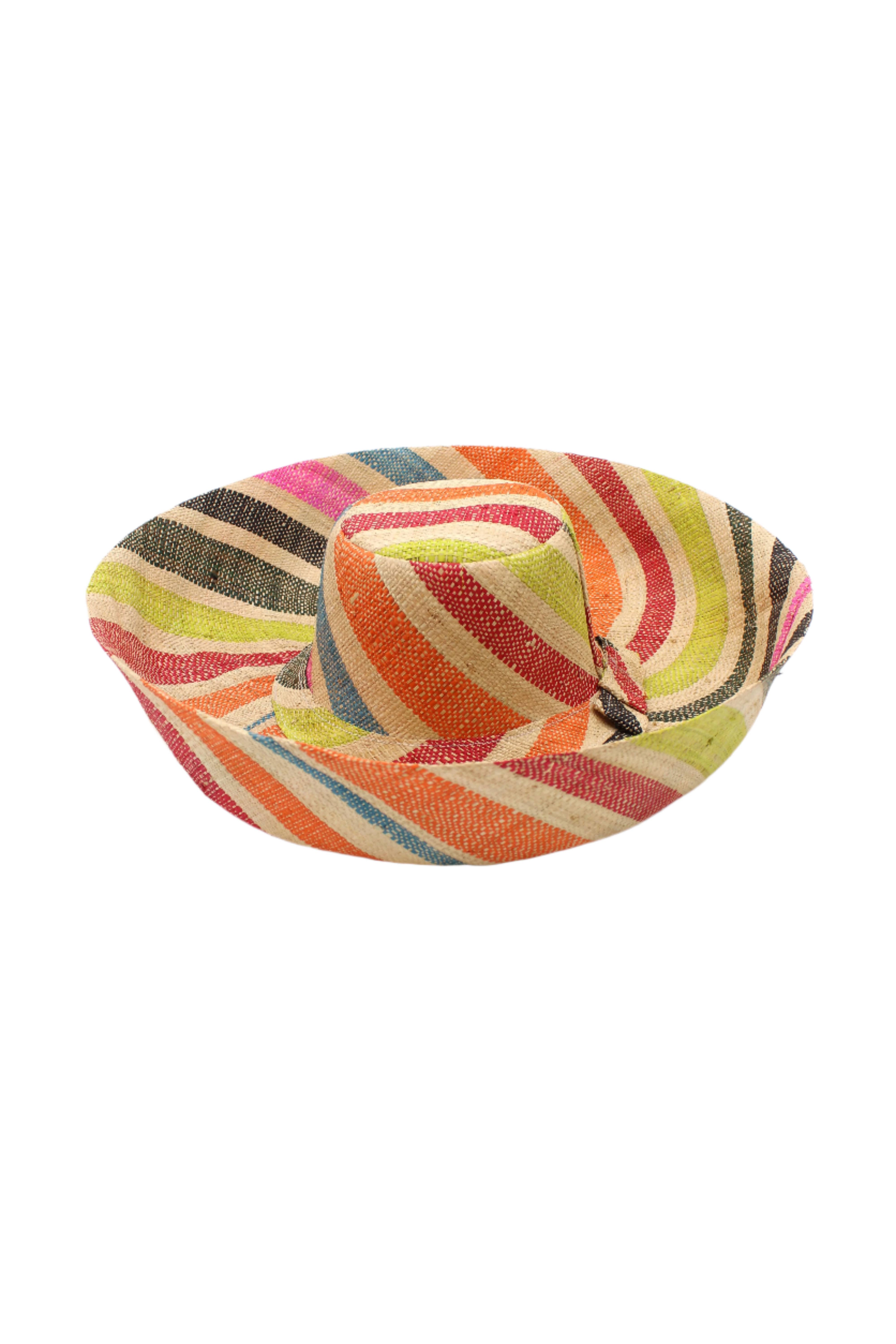 Shebobo - Vente Chapeau de paille – femme - Chapeaux de paille Shebobo Monica à larges bords rayés 13 cm et 18 cm pliables8