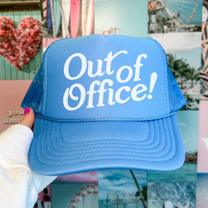 OUT OF OFFICE TRUCKER HAT and other Purchase Wholesale we are out of office. Free Returns & Net 60 Terms on Faire trending on Faire.