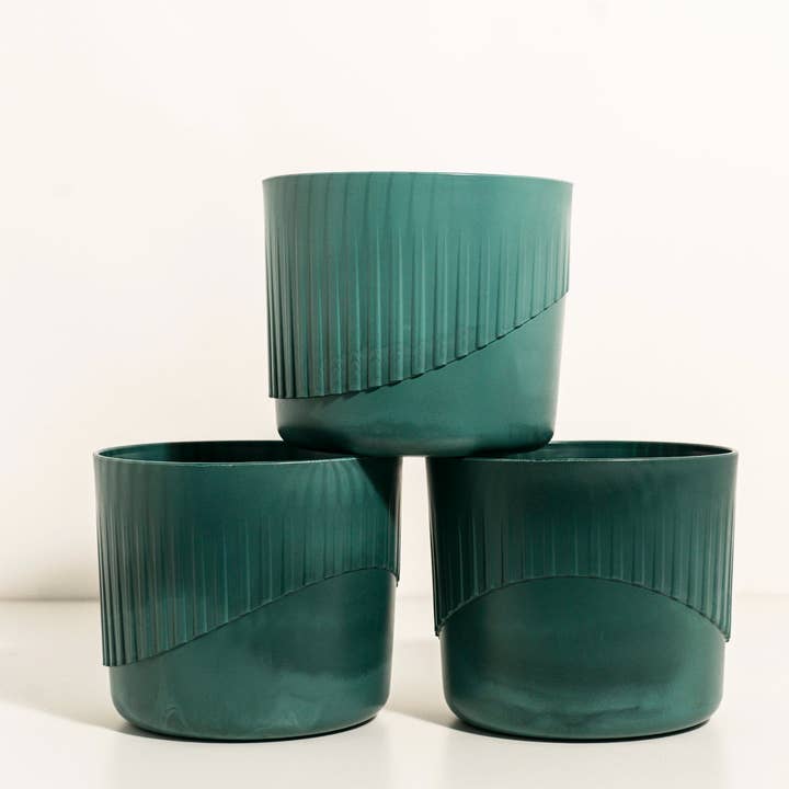 Ecotribo Large Recycled Plant Pot from Ghost Nets - Misty Cliffs for wholesale on Faire5