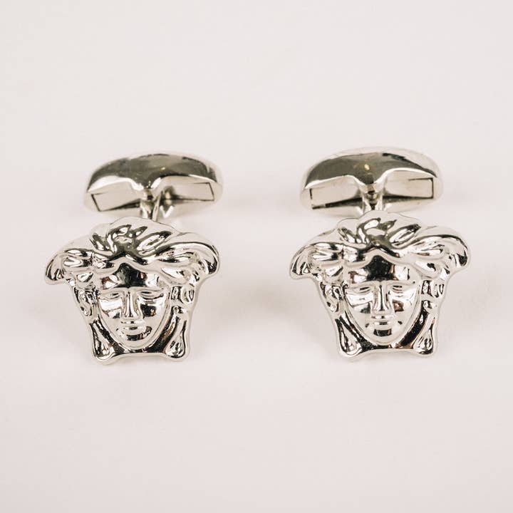 Das Medusa-Manschettenknopf-Set | Silber für den Großhandel von Steven Land