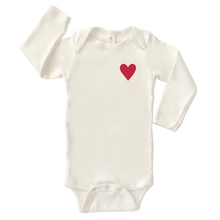 Mini Heart Onesie - Long Sleeves for wholesale by JOAN RAMONE