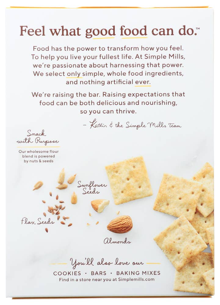 KeHE Distributors, LLC - Vente Biscuit salé - Simple Mills Crackers Farine d'amande Sel moulu 4,25 oz1