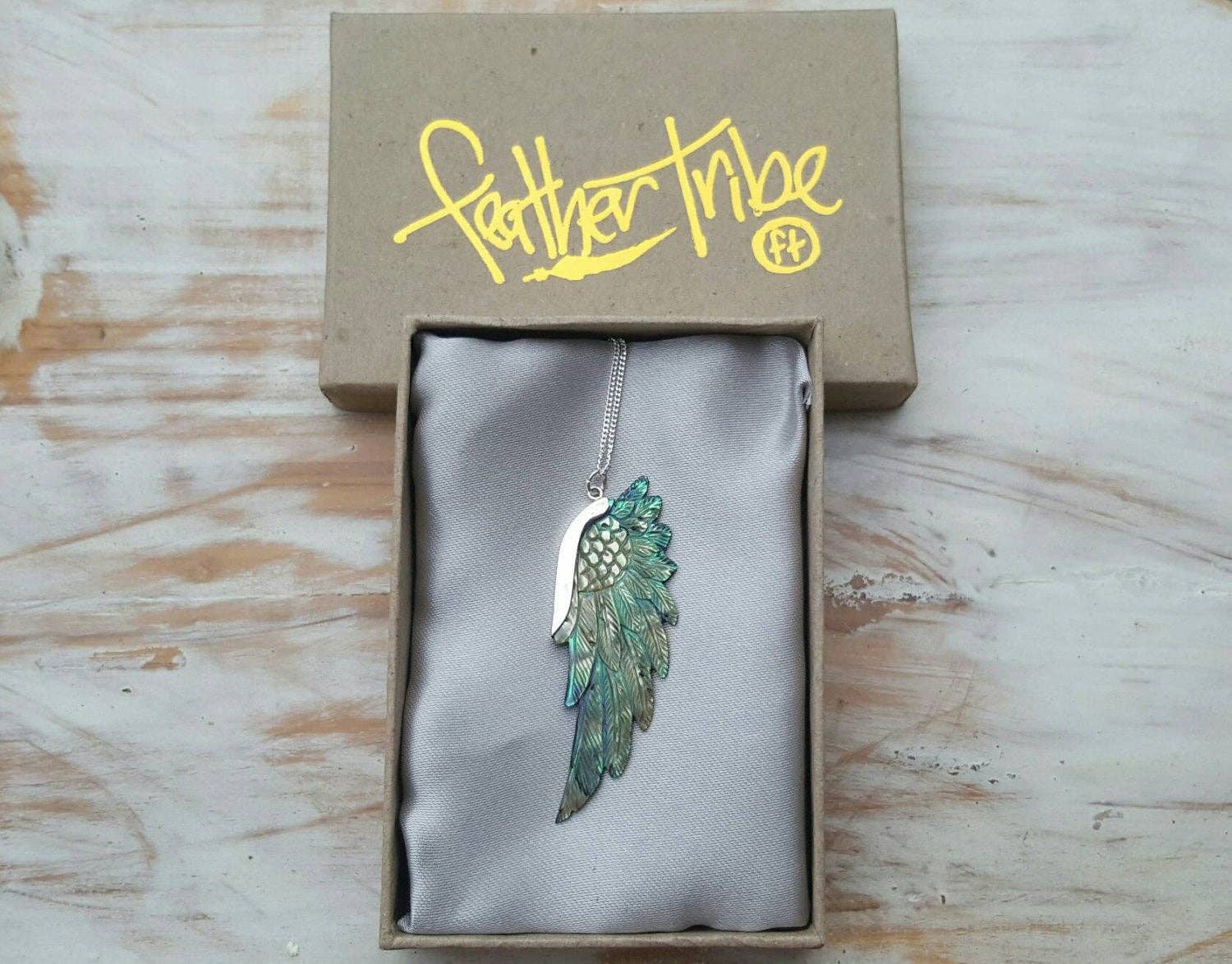 Feather Tribe - Vente Colliers à pendentif - Collier Mini SuperWing en Abalone2