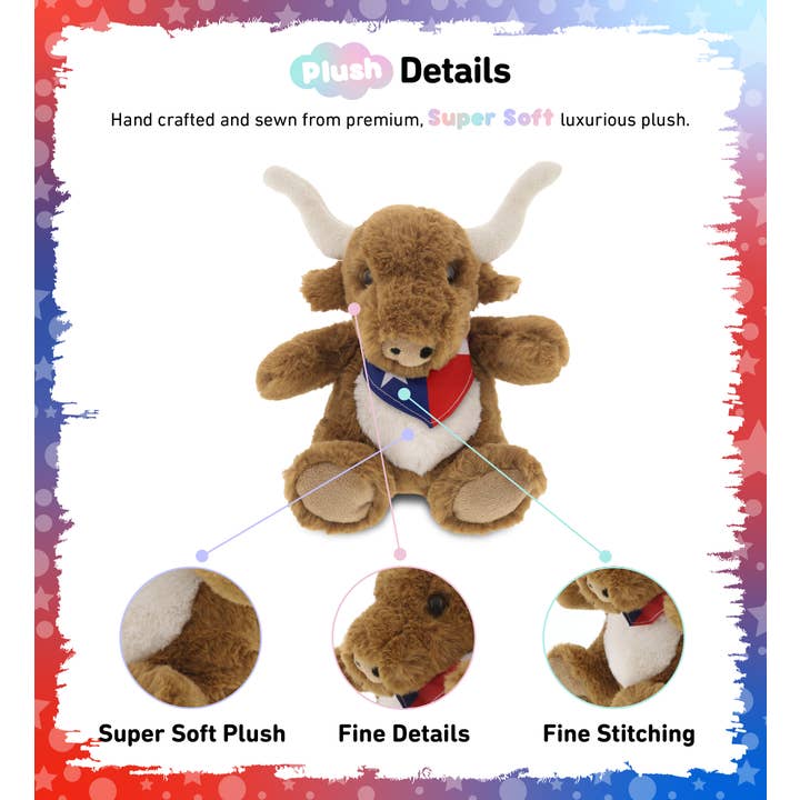 Cota Global - Wholesale Stuffed/Plush Toy - Kids & Baby - Super Soft Plush - Texas Longhorn1