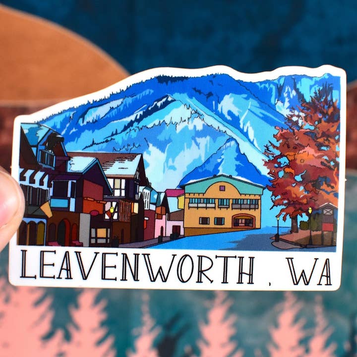Adesivo Leavenworth, Washington | Adesivo in vinile con città bavarese per la vendita all'ingrosso da parte di Wild Life Design Co.