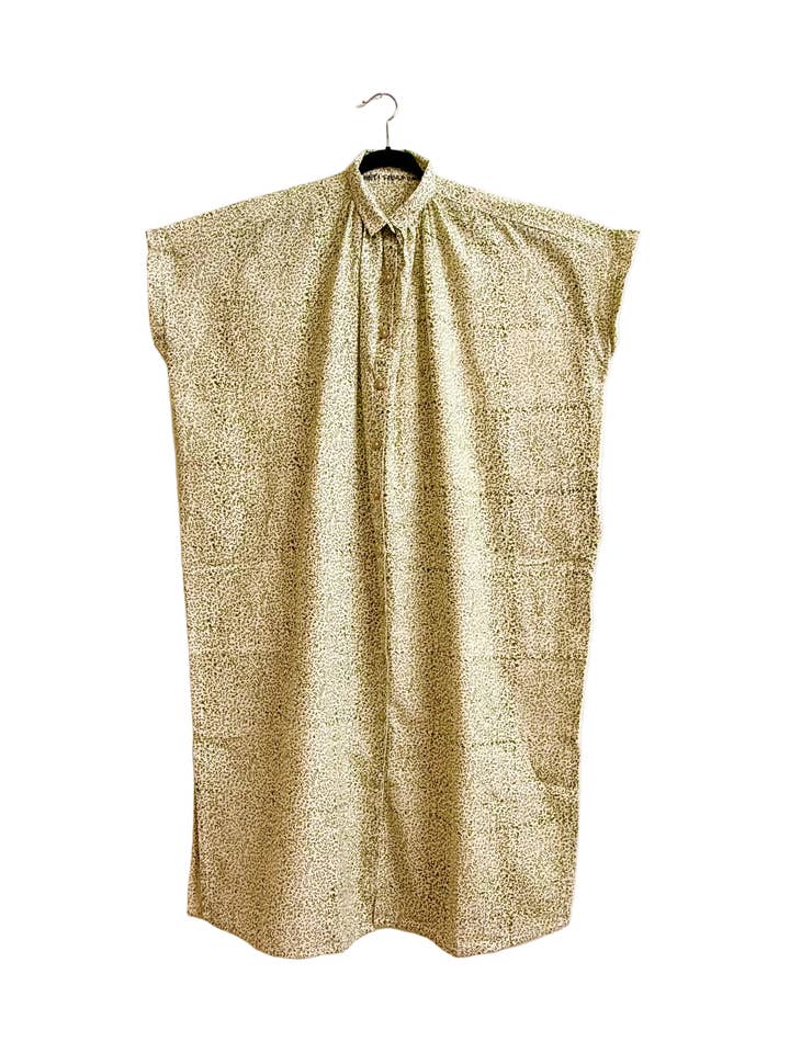 Elise Green Vibe imprimé à la main avec bloc pour la vente par Happy French Gang