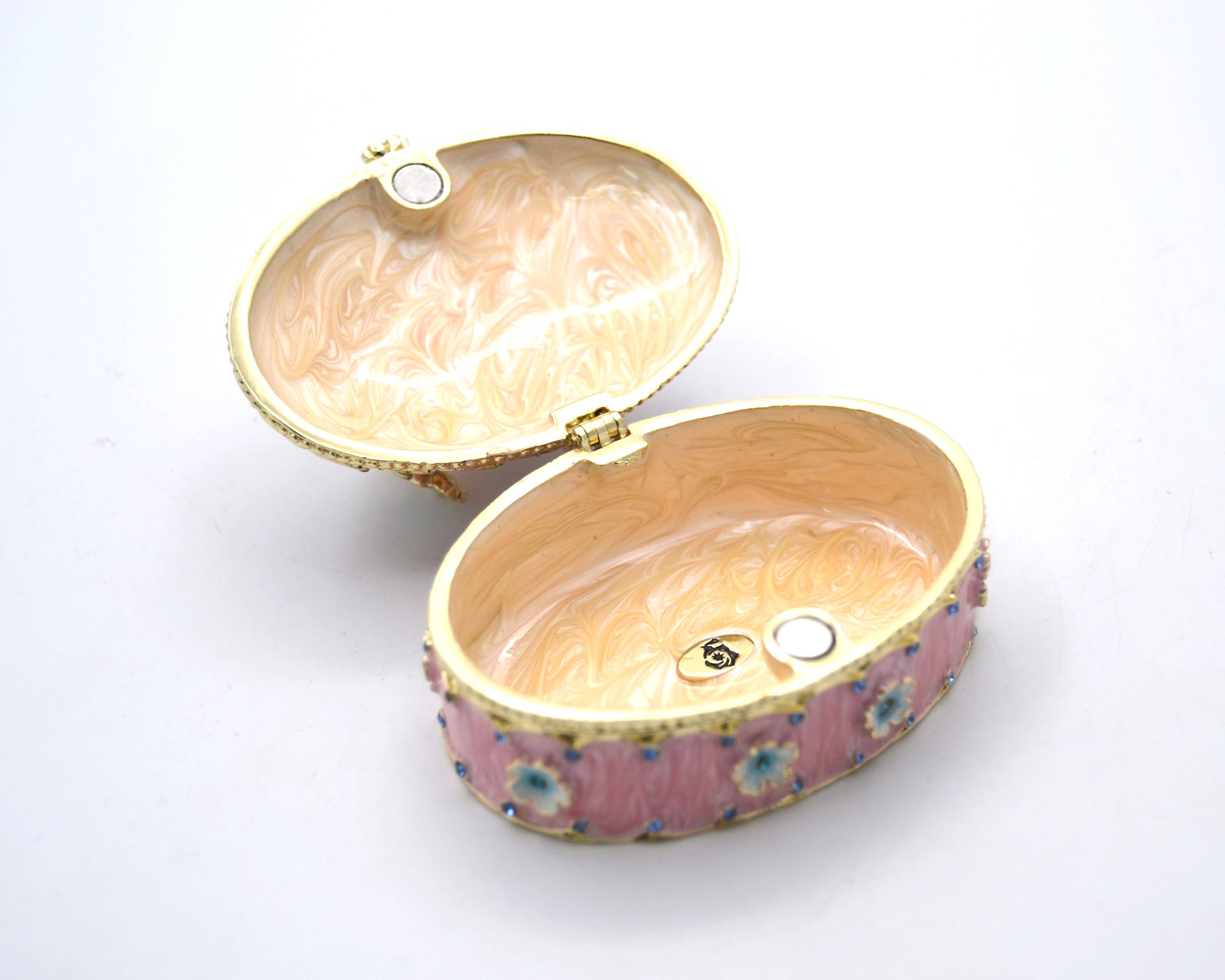 Ciel Collectables - Wholesale Jewelry Dish - Oval Shape Floral & Butterfly Trinket Box. 4