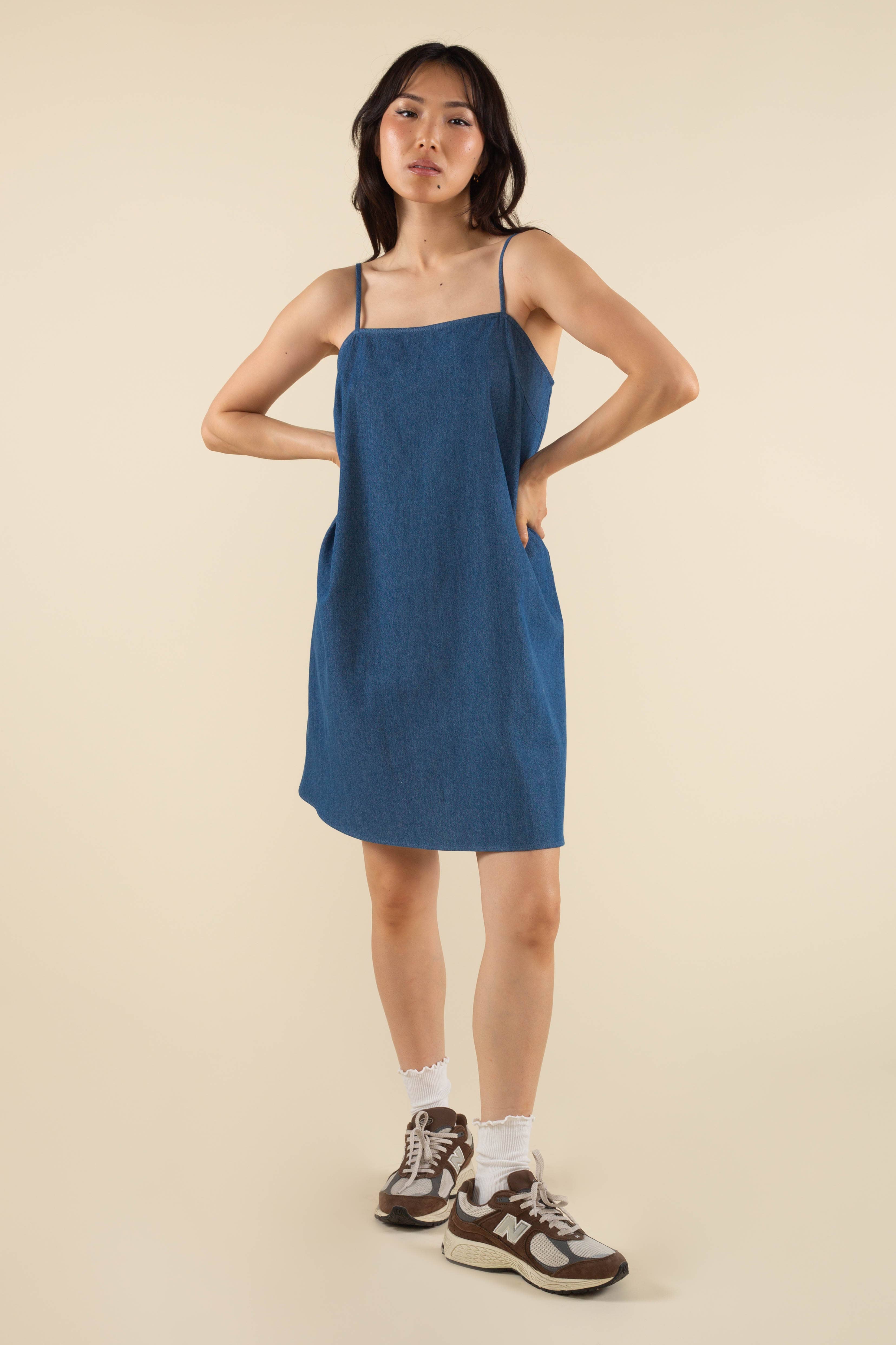 NLT – wholesale Dress – Women's – Abbey Cotton Denim Mini Dress1