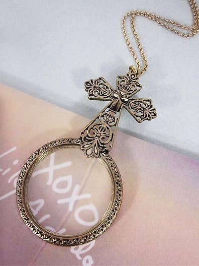 Collar colgante con forma de cruz con 6 aumentos y lupa, 3 para venta al por mayor de TheTizana