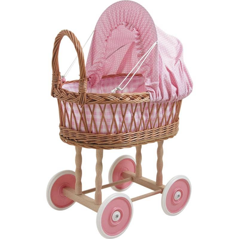 Aubry Gaspard - Wholesale Doll Stroller - Kids - Buff wicker doll cradle0