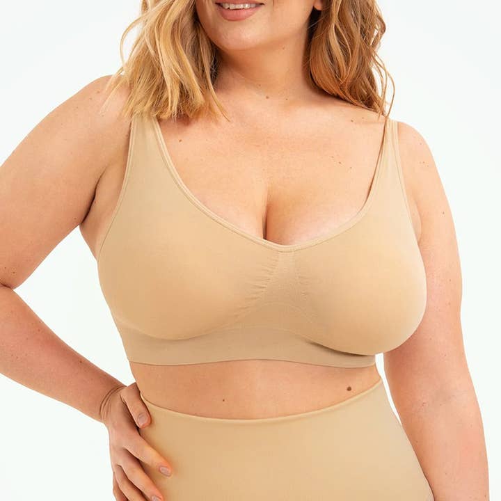 Seamless Throw-on Wireless Bralette Bekväma Underkläder för wholesale av Curvy Fix