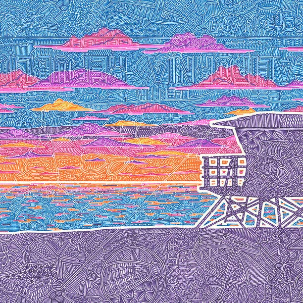 Micro Puzzles - Wholesale Puzzle – Adult - Coastal California mini jigsaw puzzle beach surf Artist Viz1