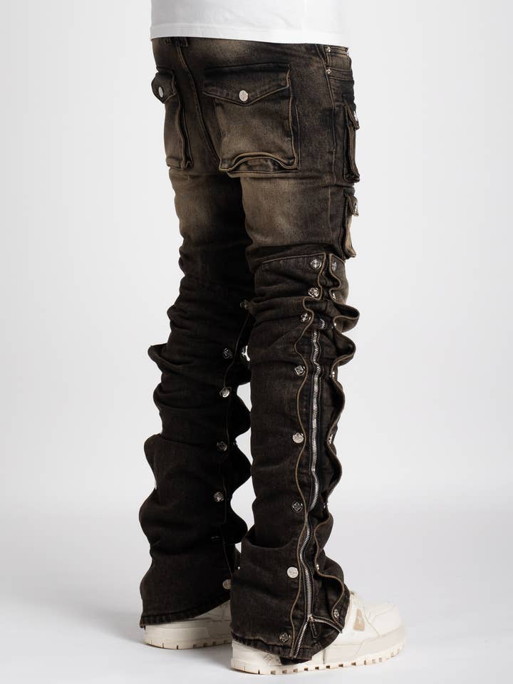 Guapi - Wholesale Jeans - Men's - Ash Grey Stacked Premium Denim