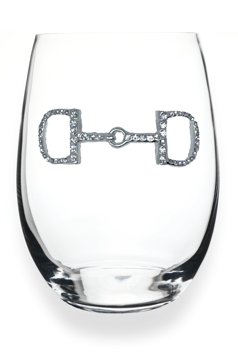 The Queens' Jewels® - Wholesale Wine Glass - Horse Bit Jeweled Stemless Wine Glass1