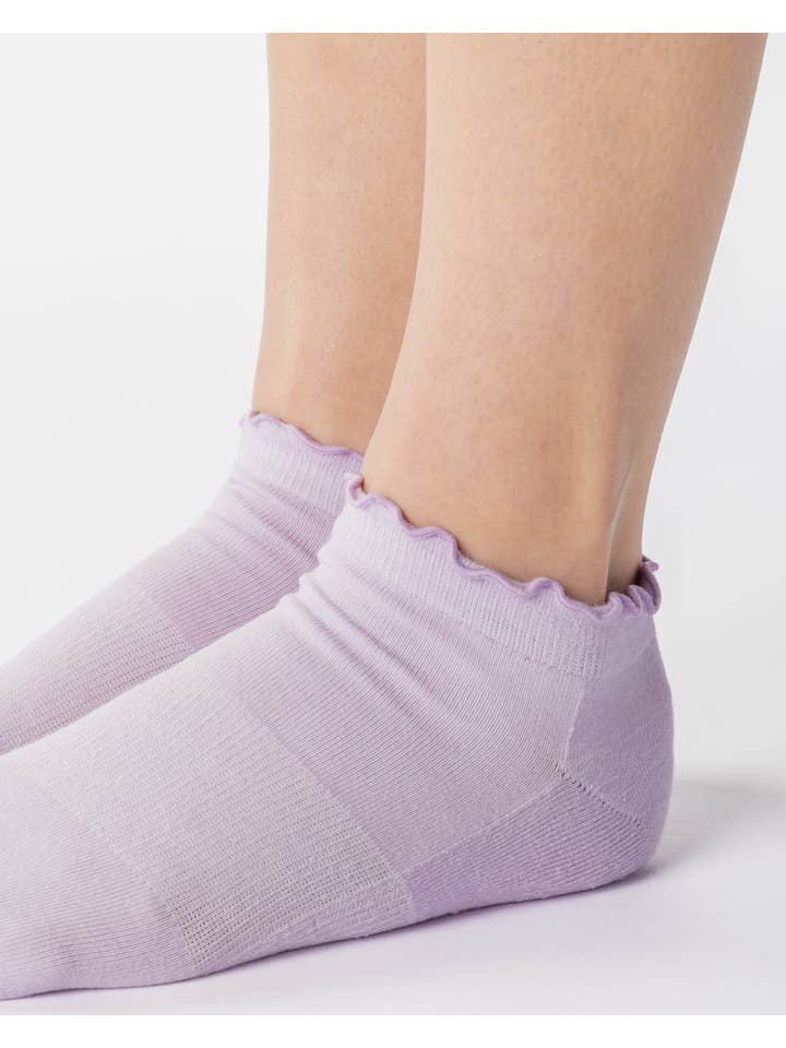 Pointe Studio - Wholesale Socks - Unisex - Women's Ruffle Full Foot Grip Sock– No Slip Cotton Blend for Pilates & Barre4