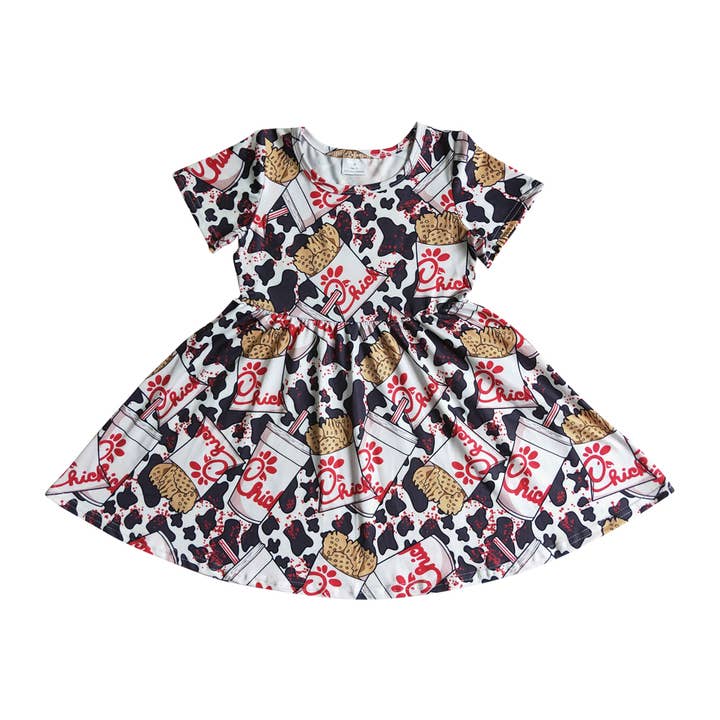 Aier Wholesale - Wholesale Dress - Kids - Baby girls chick knee length dresses3