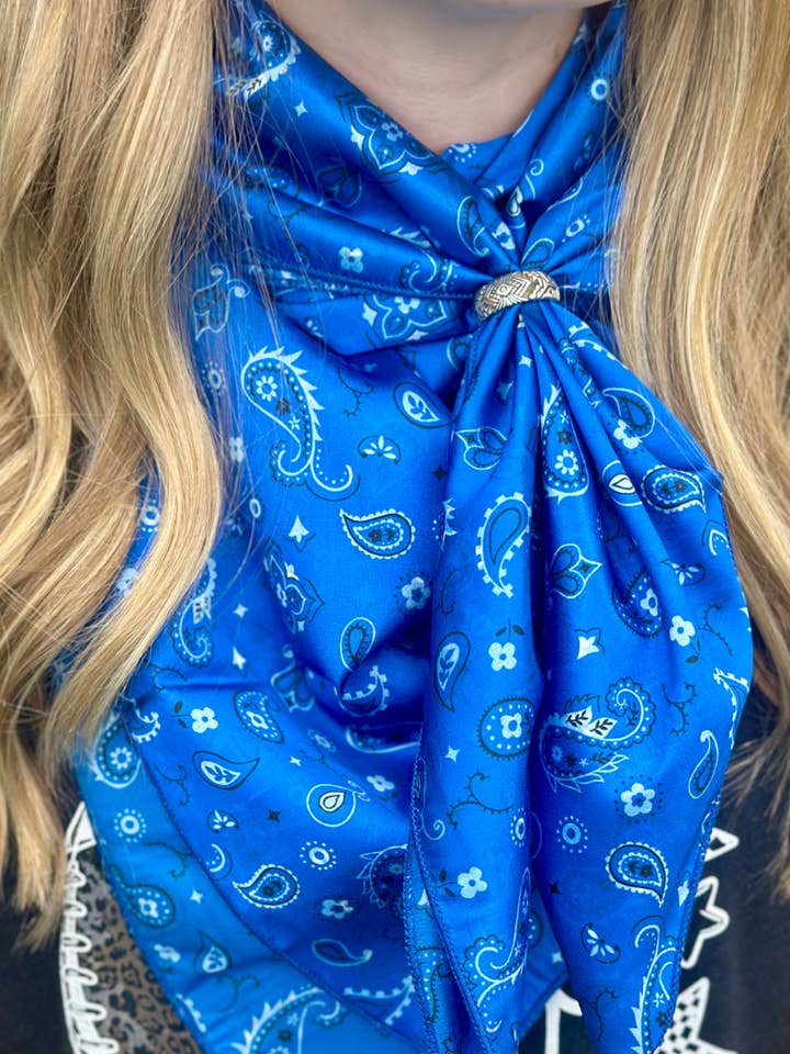 Bandana Babe Blue Wild Rag for wholesale by Sterling Kreek