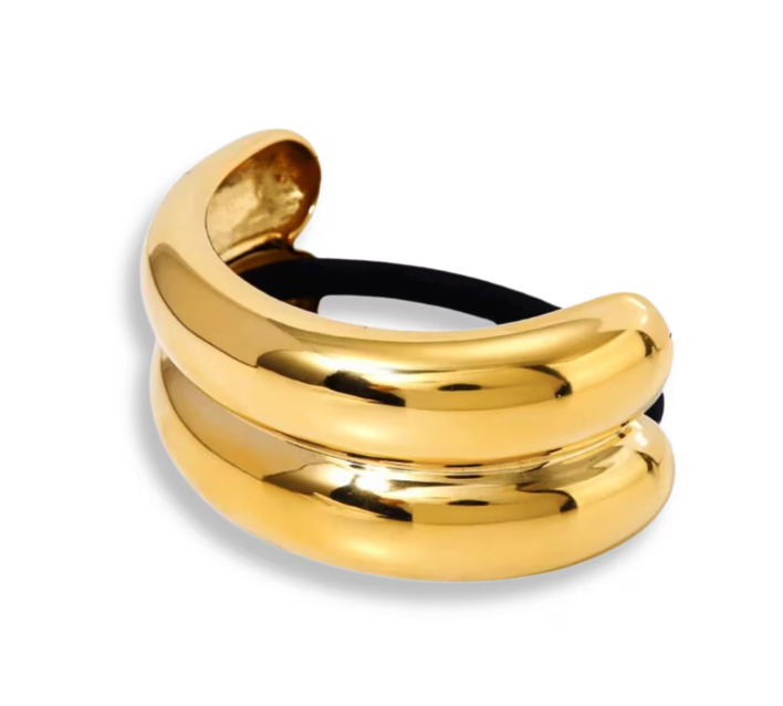 HoopLa - Wholesale Hair Tie - Hair Tie- Pony Tail Jewelry- Puffy SteelJewelry- Steel 14K
5