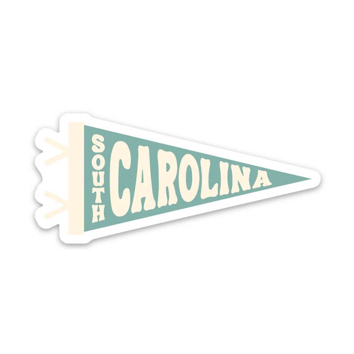 South Carolina Pennant Sticker for wholesale by Aster and Arden