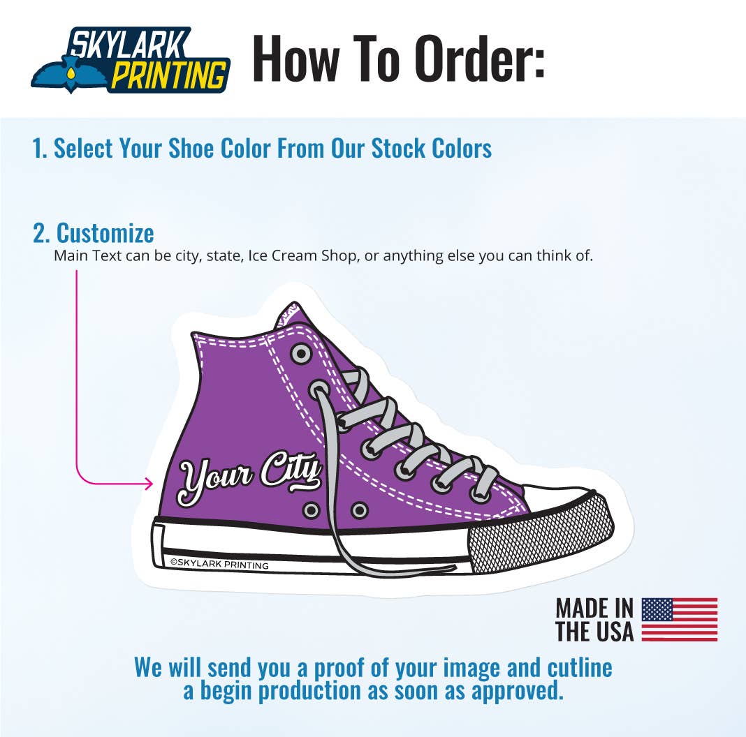 Skylark Printing - Wholesale Sticker - Custom Vintage High Top Shoe  Souvenir Sticker32