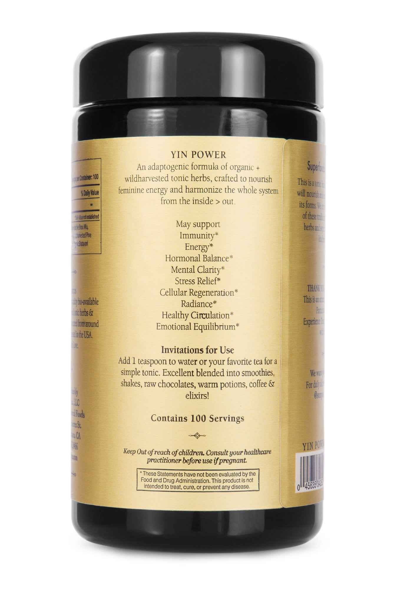 Sun Potion - Vendita all'ingrosso Proteine/superfood in polvere - YIN POWER - Formula tonica alle erbe per l'energia femminile7