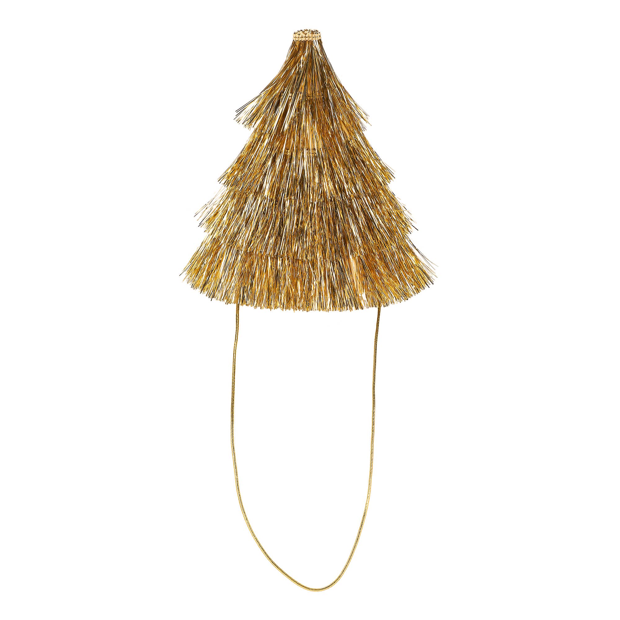 Packed Party - Wholesale Party hat/crown - Golden Girl Mini Gold Fringe Party Hats Set6