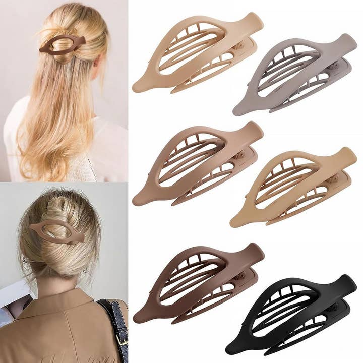 ACCITY - Wholesale Hair Clip - Women's - OVAL HAIR CLIP –LARGE&STYLISH FOR THICK HAIR_CWMM4937