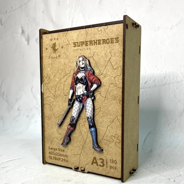 Max Woody™ - Wholesale Puzzle - Kids - Wood Jigsaw Puzzle The Harley Quinn L Size 120 pcs