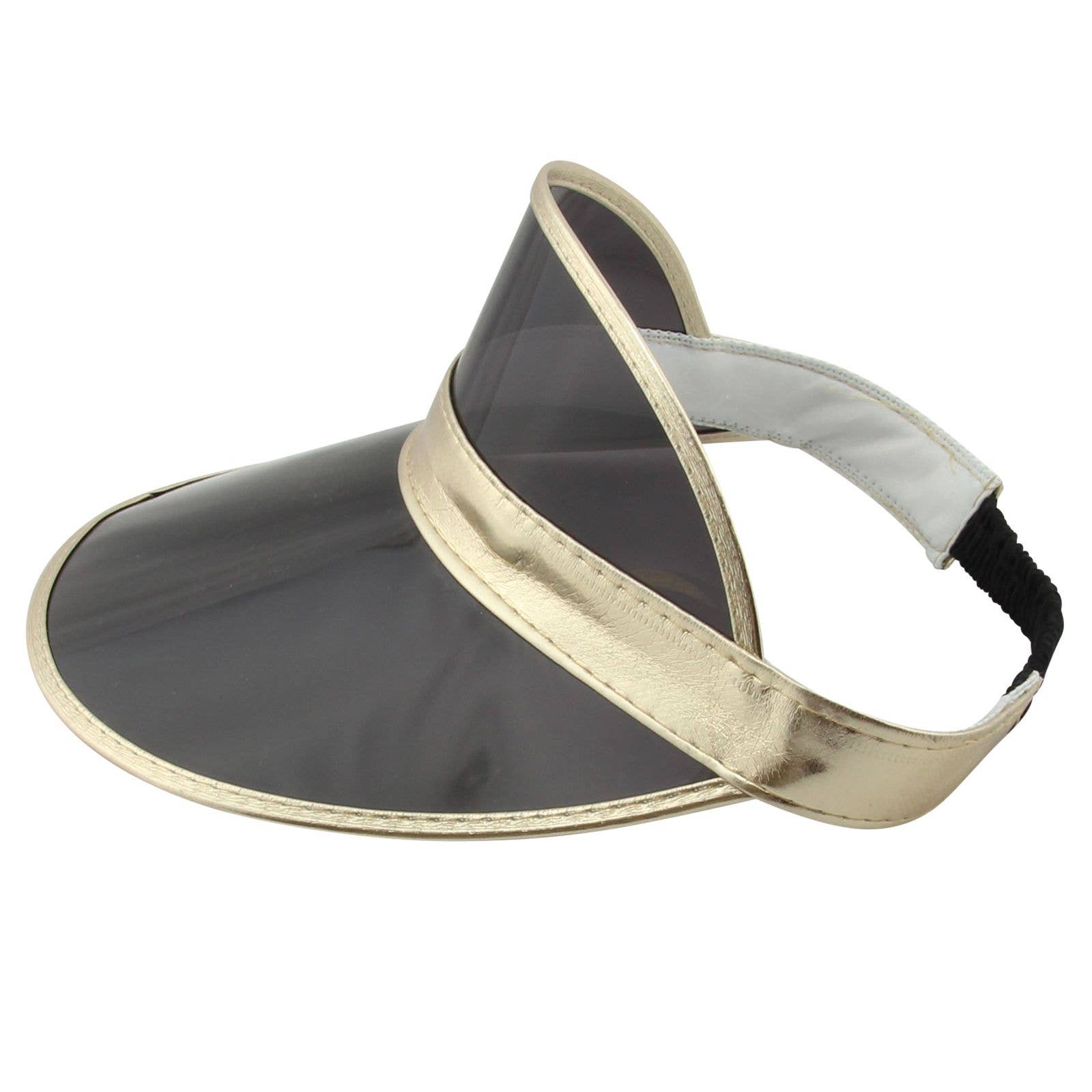 Tribal Trade GmbH - Wholesale Visor - Women's - Visor cap retro shield cap 80s poker cap black/gold1