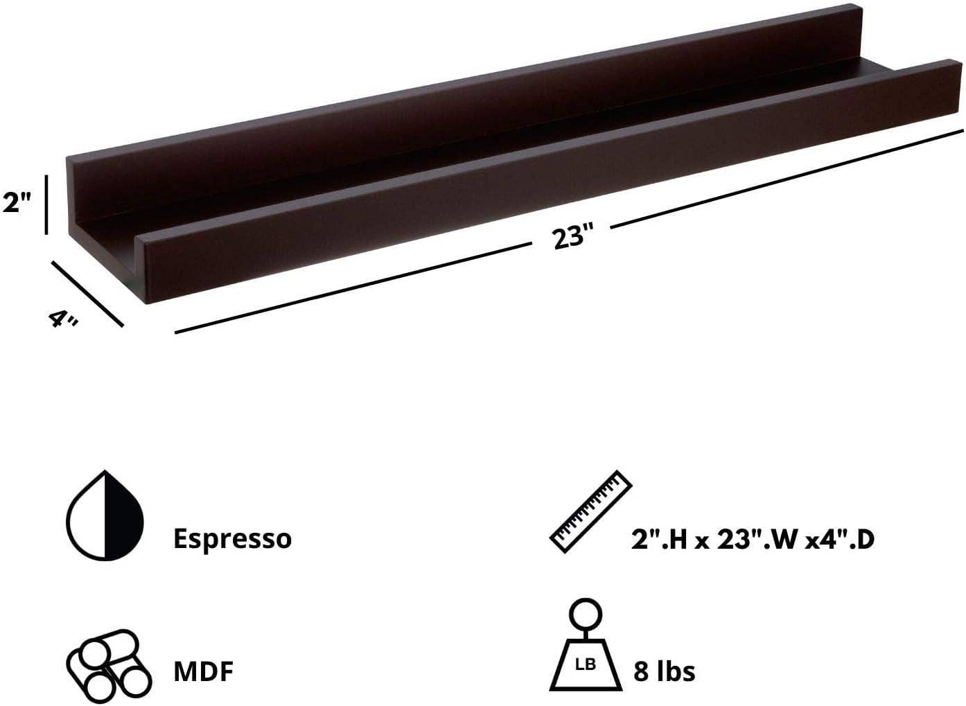 Kiera Grace - Wholesale Wall Mounted Shelf - Kiera Grace Engineered Wood Floating Edge Shelves15